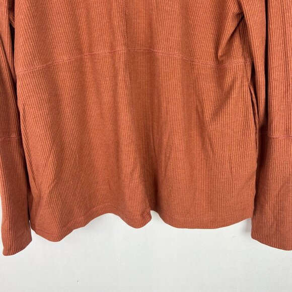 NWT Chaser Ribbed Open Front Cardigan Pockets Orange Size Small S NEW - Picture 12 of 12